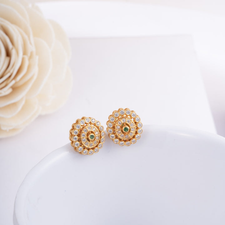 Golden Thread Stud Earrings