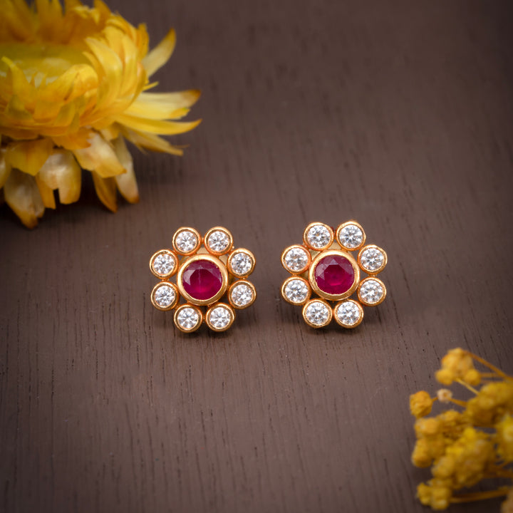 Rani Gulmohar Stud Earrings