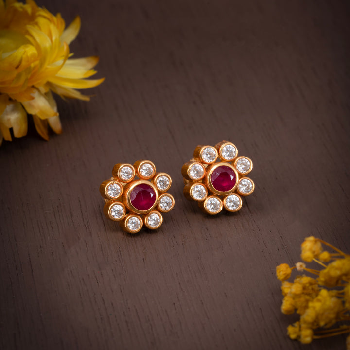 Rani Gulmohar Stud Earrings