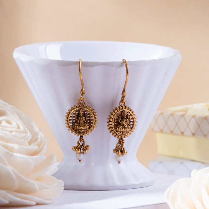 Lotus Aura Hook Earrings