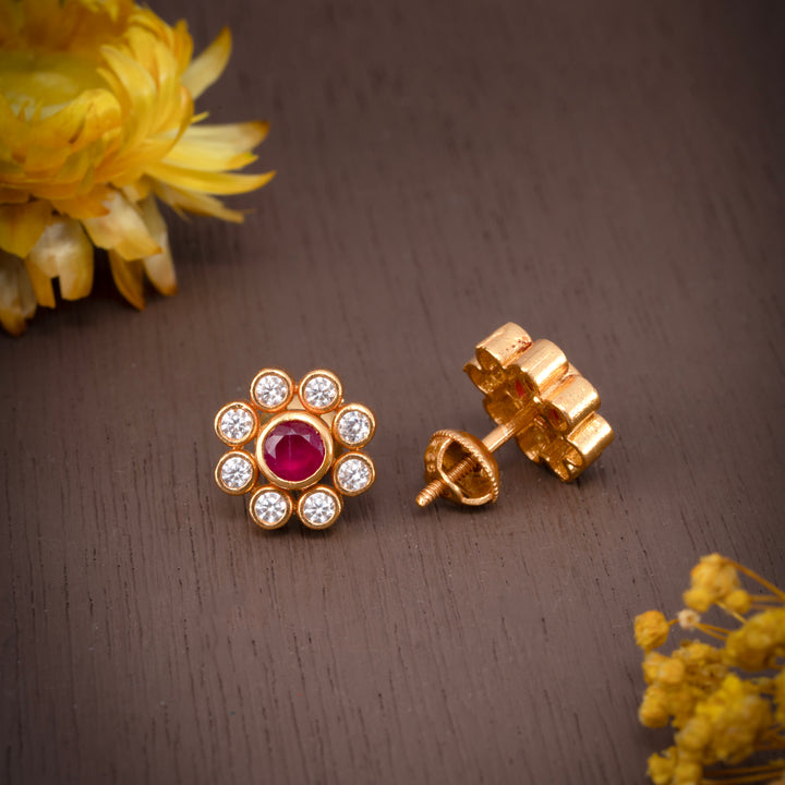 Rani Gulmohar Stud Earrings