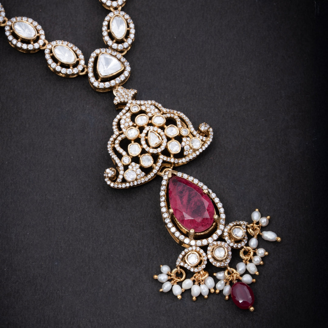 Flora Crimson Necklace Set