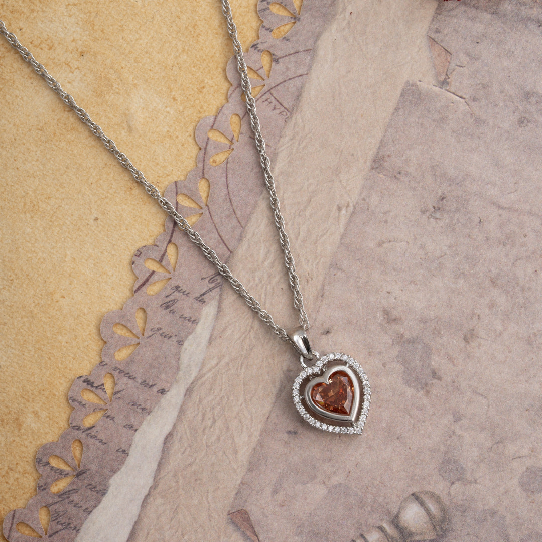 Blazing Heart Chain Pendant