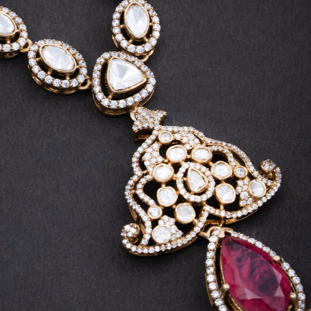 Flora Crimson Necklace Set