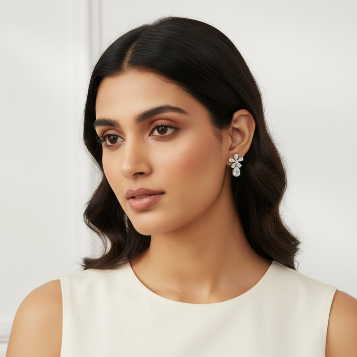Floral Drop Studs