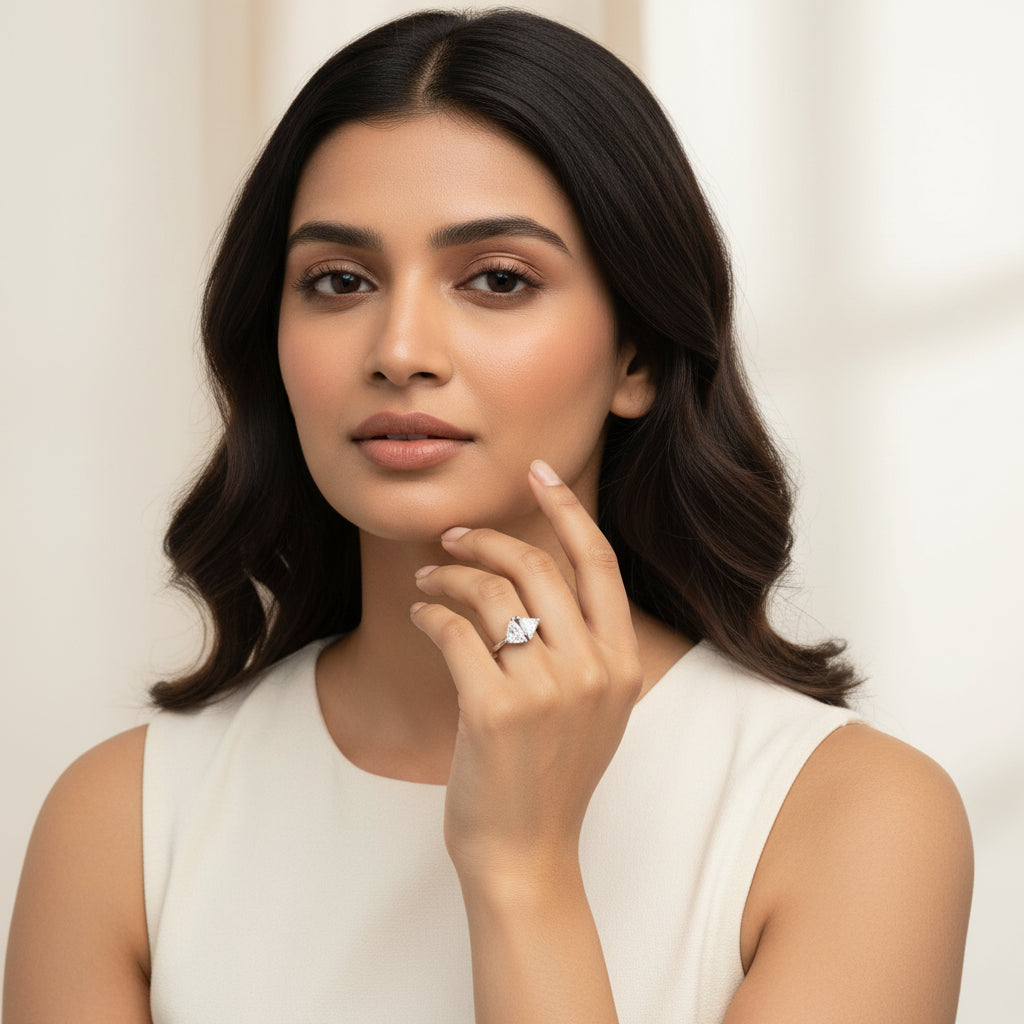 Tri-Peara CZ Ring
