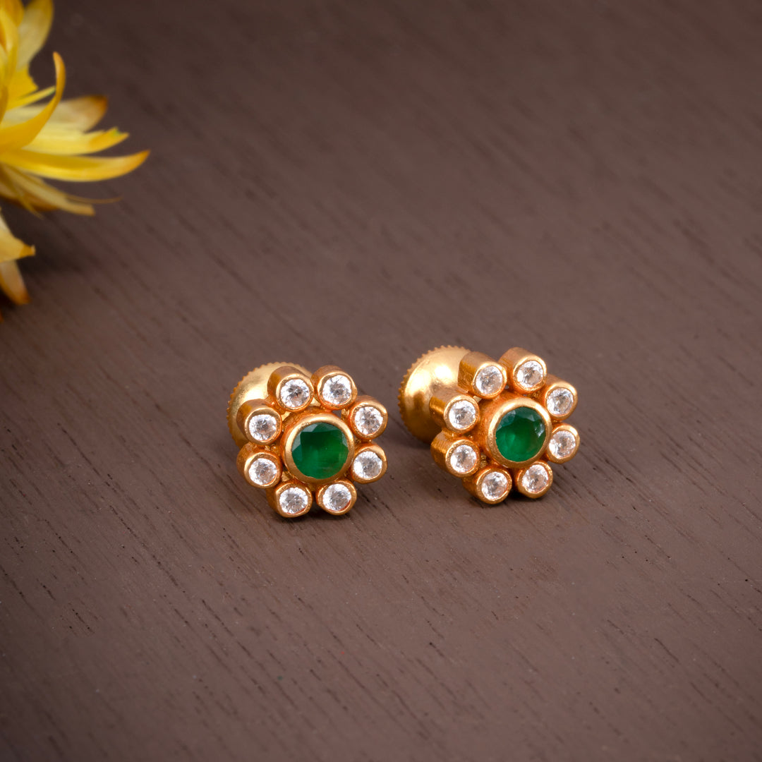 Rani Gulmohar Stud Earrings