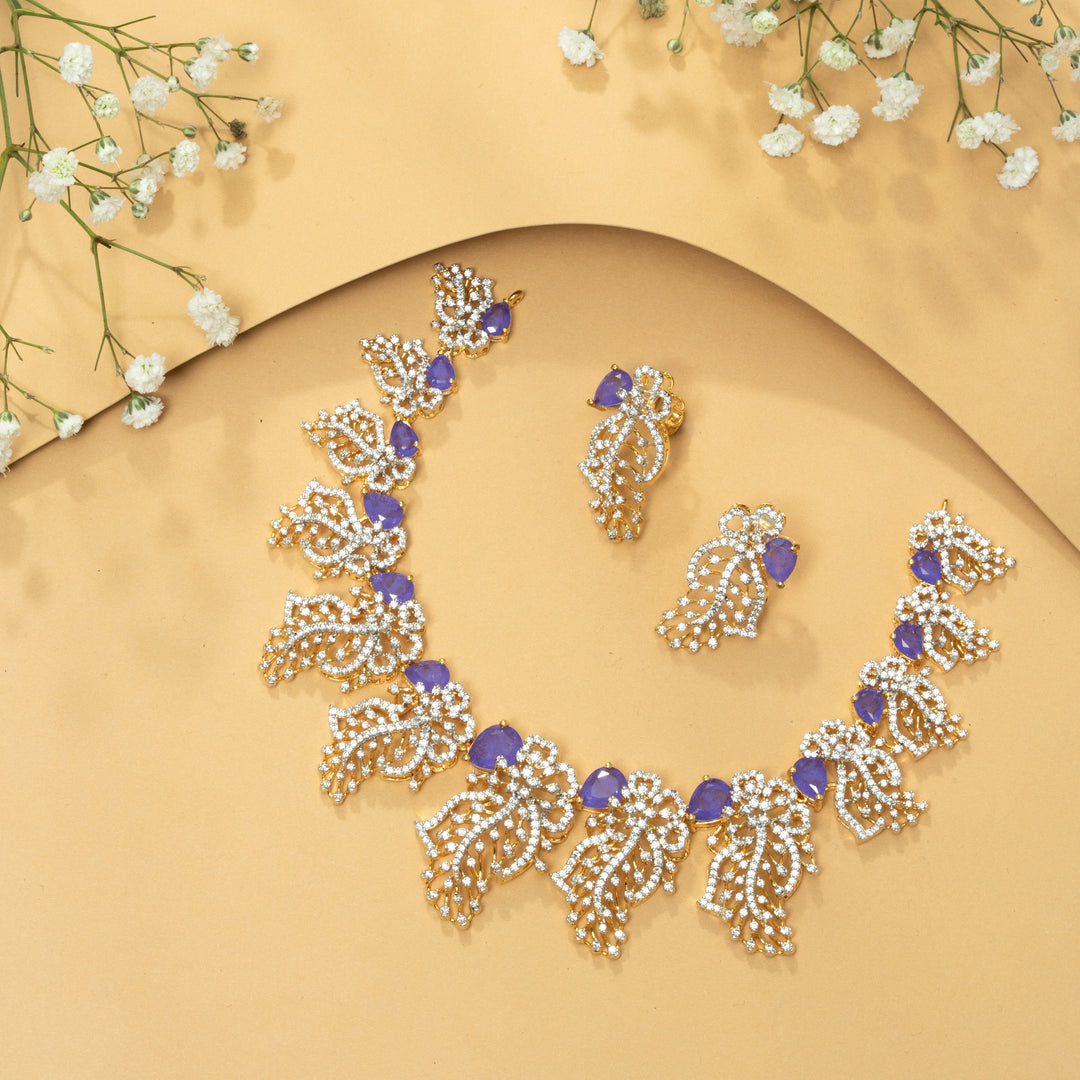 Amethra CZ Necklace Set