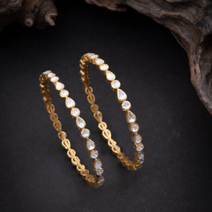Moissaluxe Polki Bangles