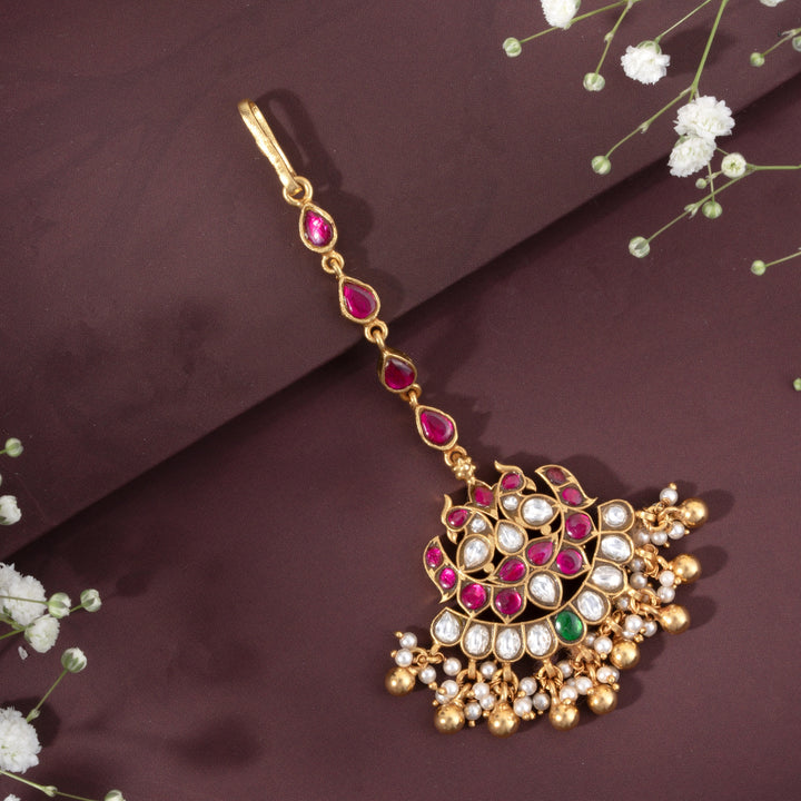 Mora Meenakari Maang Tikka