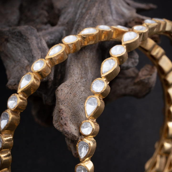 Moissaluxe Polki Bangles