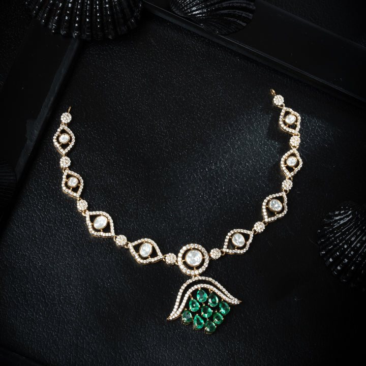 Pear-Emerald Victorian Necklace Set