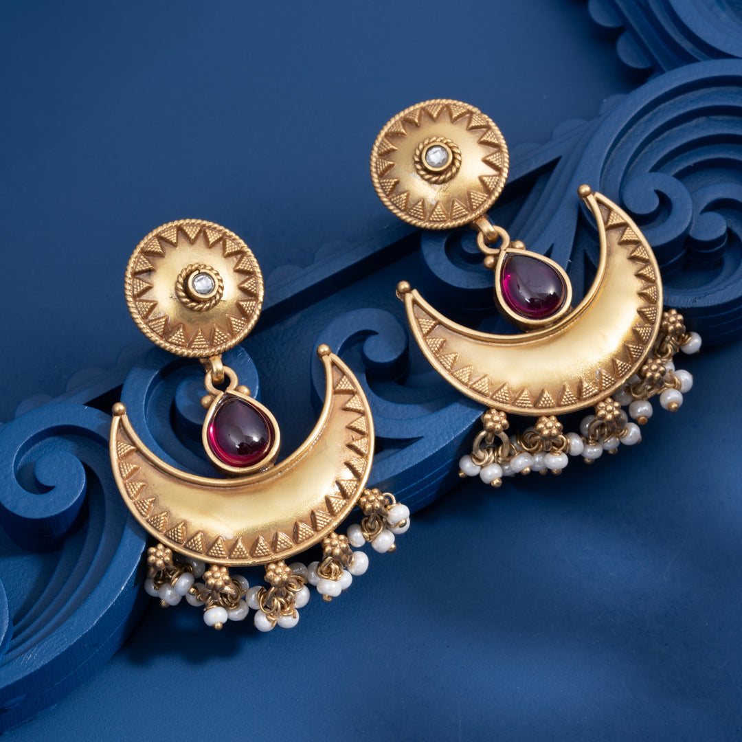Chand-Pear Antique Danglers