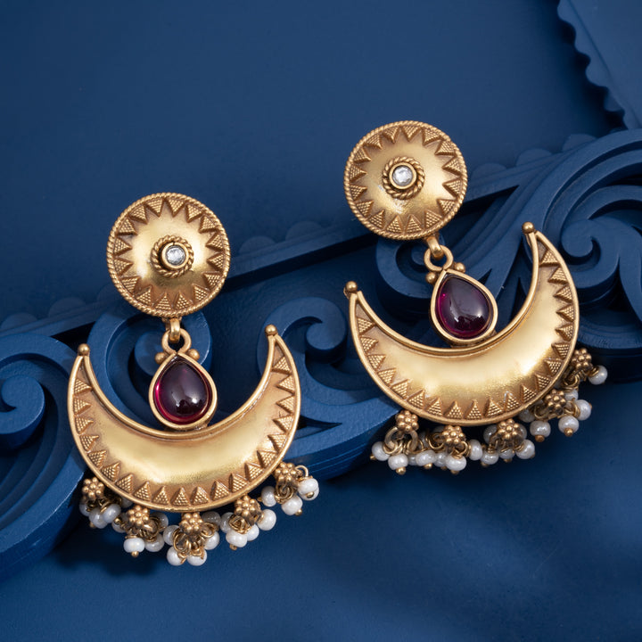 Chand-Pear Antique Danglers