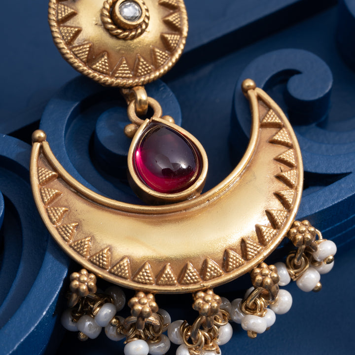 Chand-Pear Antique Danglers