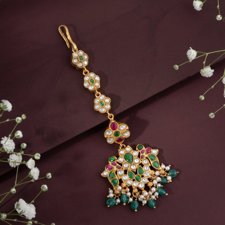 Twin Mayuri Maang Tikka