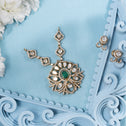 Oval-Gardenia Victorian Pendant Set