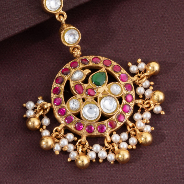 Kundan Of Mayura Maang Tikka