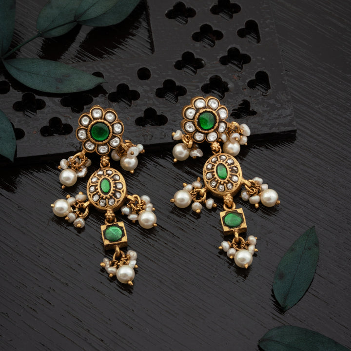 Orchivira Kundan Earrings