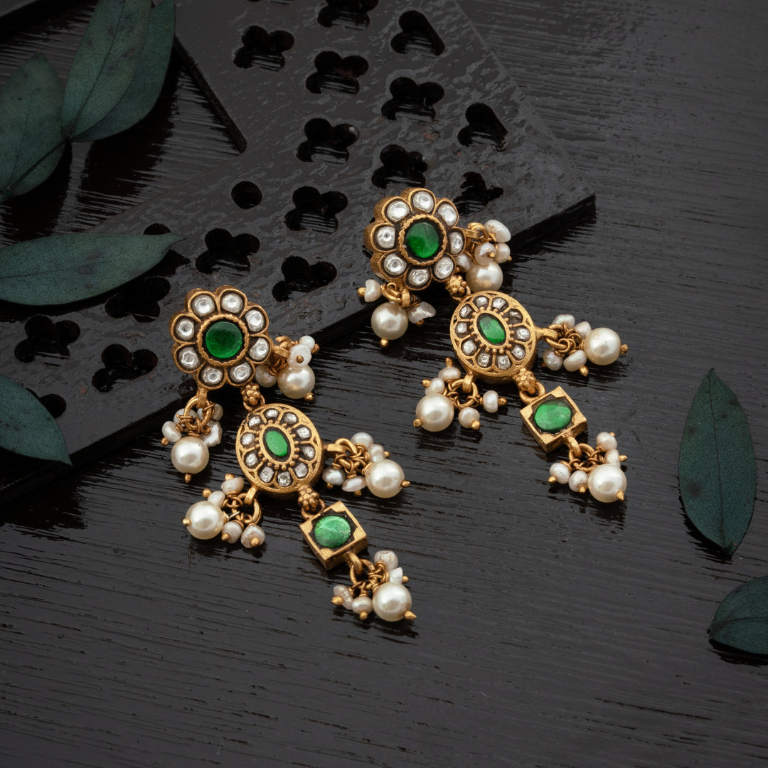 Orchivira Kundan Earrings