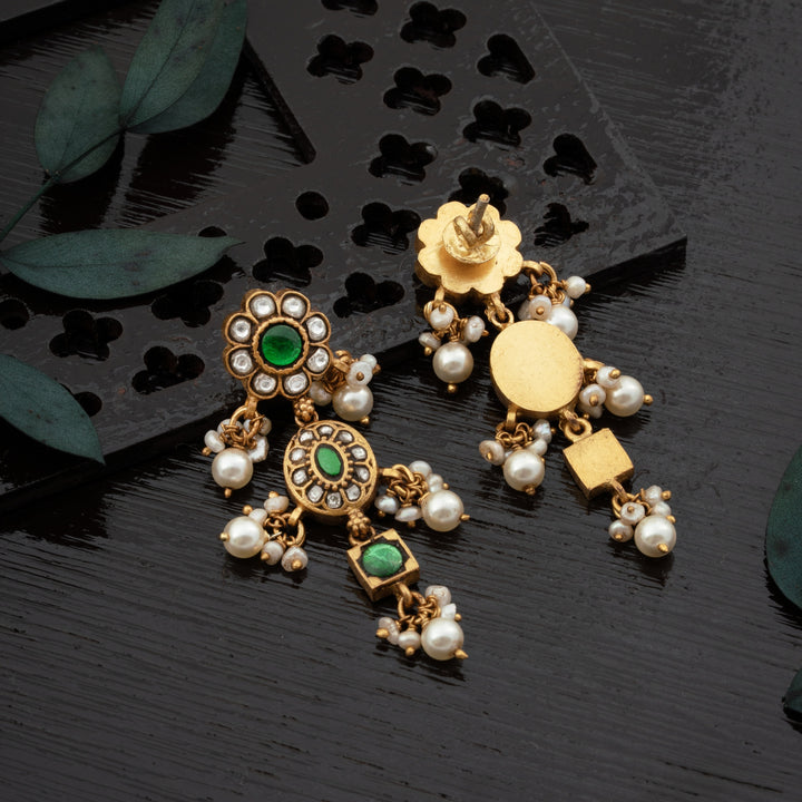 Orchivira Kundan Earrings