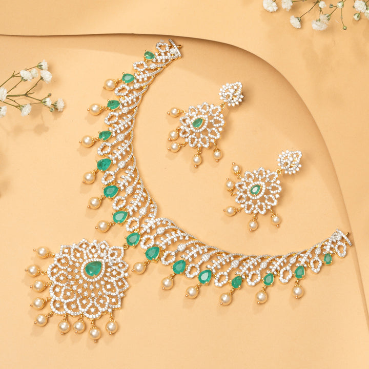 Grevix CZ Necklace Set