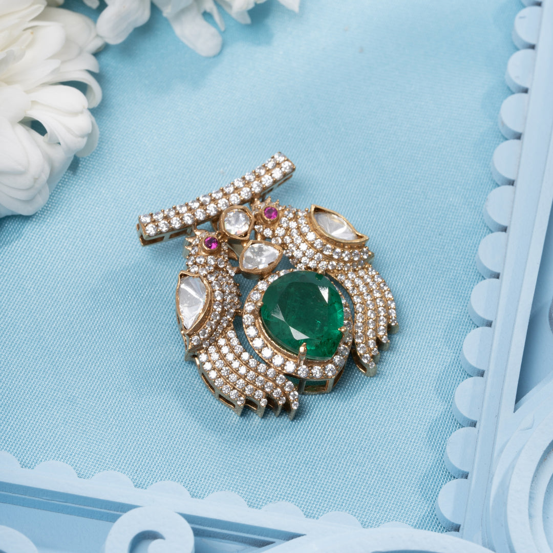 Parrot-Twin Victorian Pendant Set