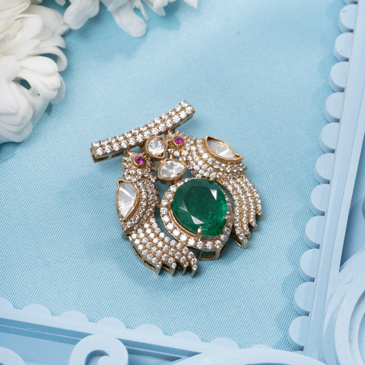 Parrot-Twin Victorian Pendant Set