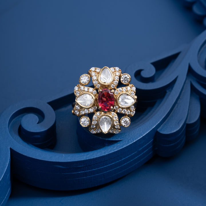 Oval-Rosy Victorian Ring