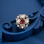 Oval-Rosy Victorian Ring