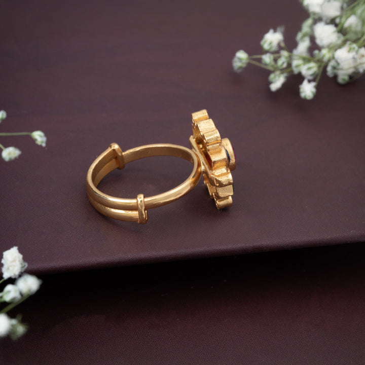 Navaratna Petal Ring