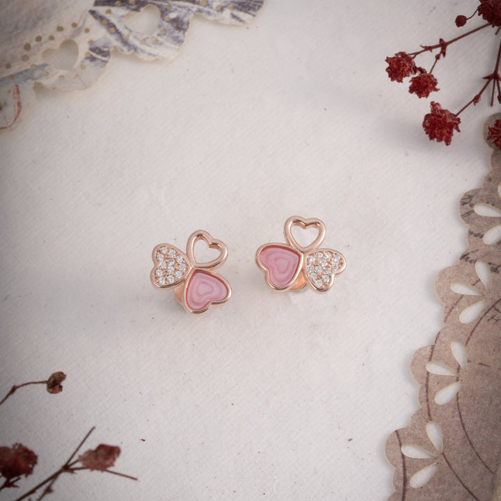 Blush Heart Studs