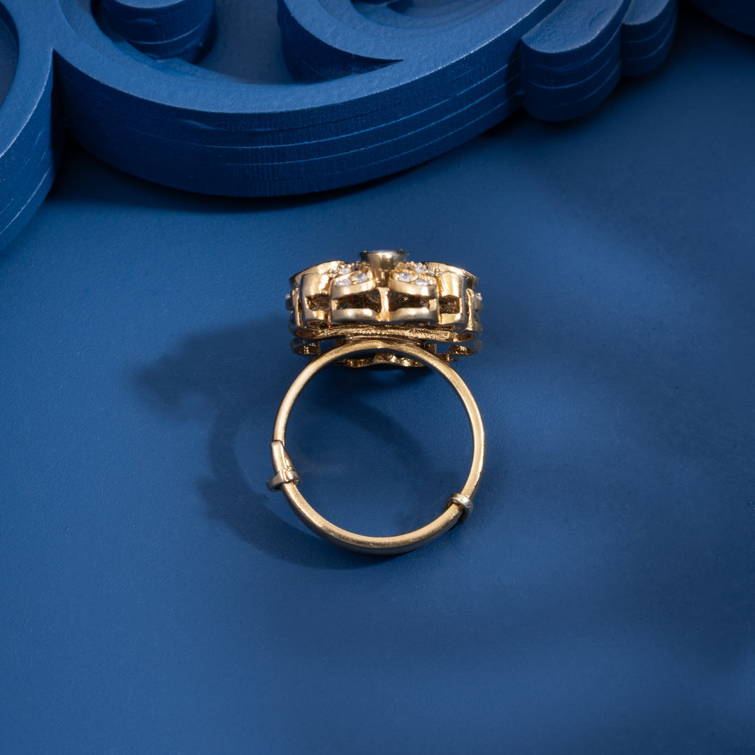 Oval-Rosy Victorian Ring