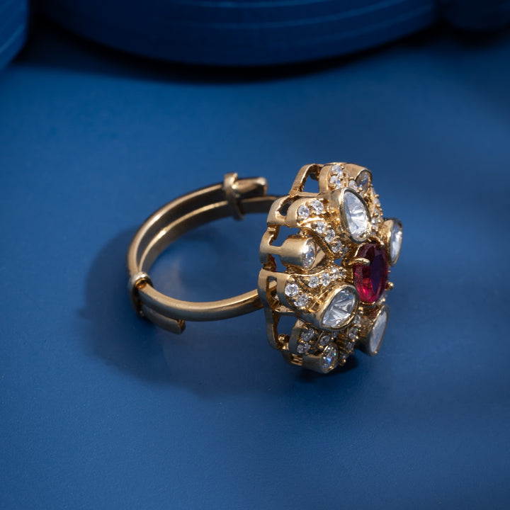 Oval-Rosy Victorian Ring