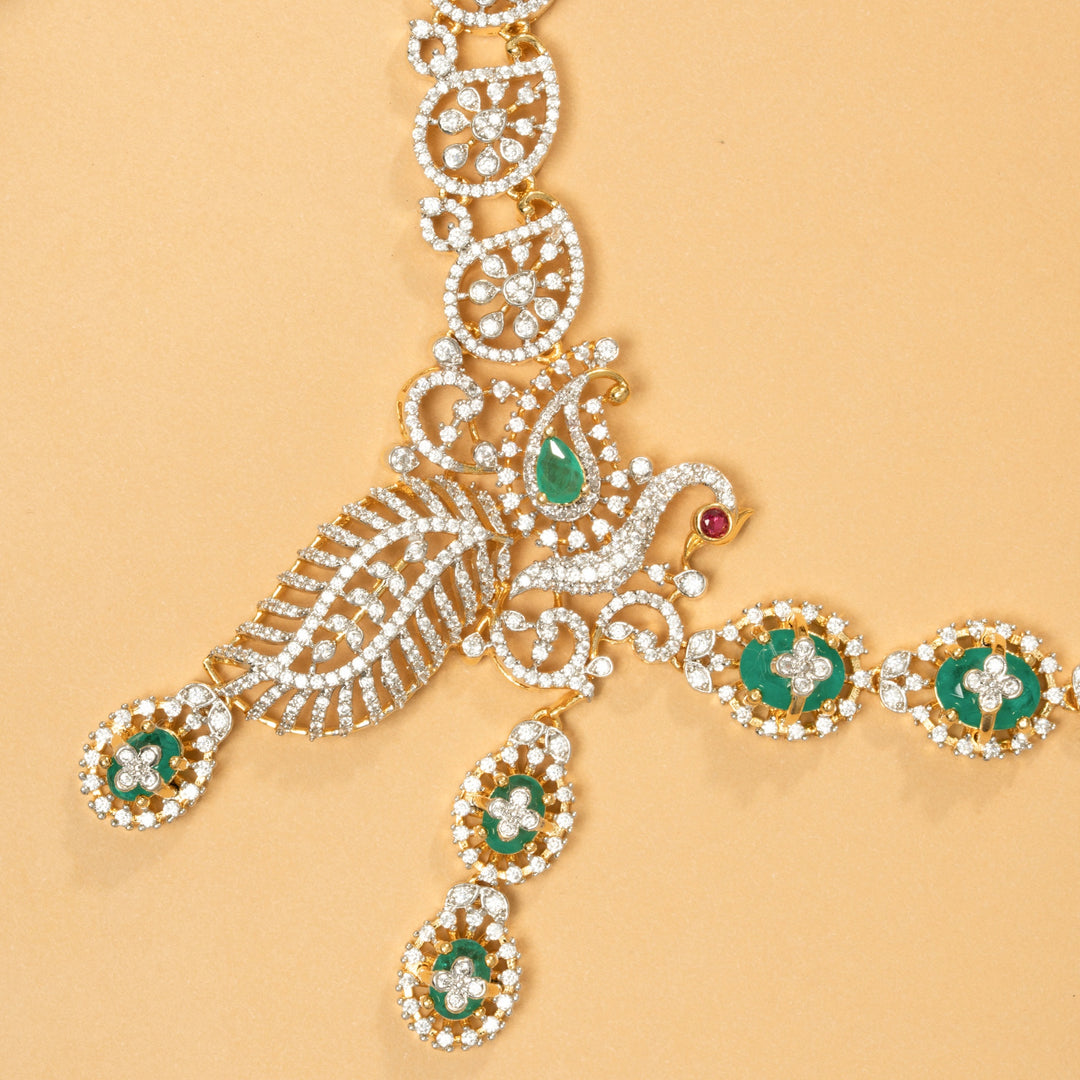 CZ Featheron Necklace Set