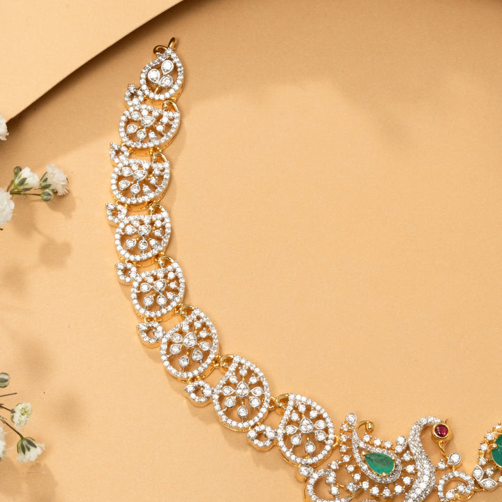 CZ Featheron Necklace Set