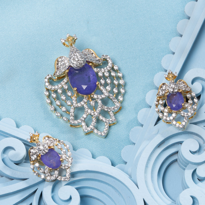 Violette CZ Pendant Set