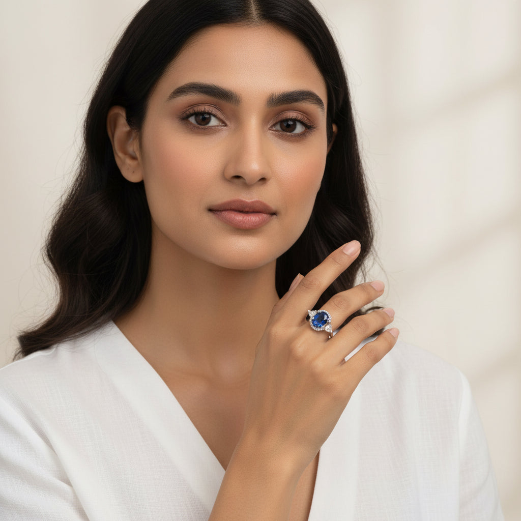 Blue-Oval Ring