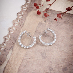Half Crystal Studs