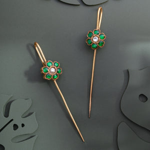 Hara-Phool Kundan Ear Cuff