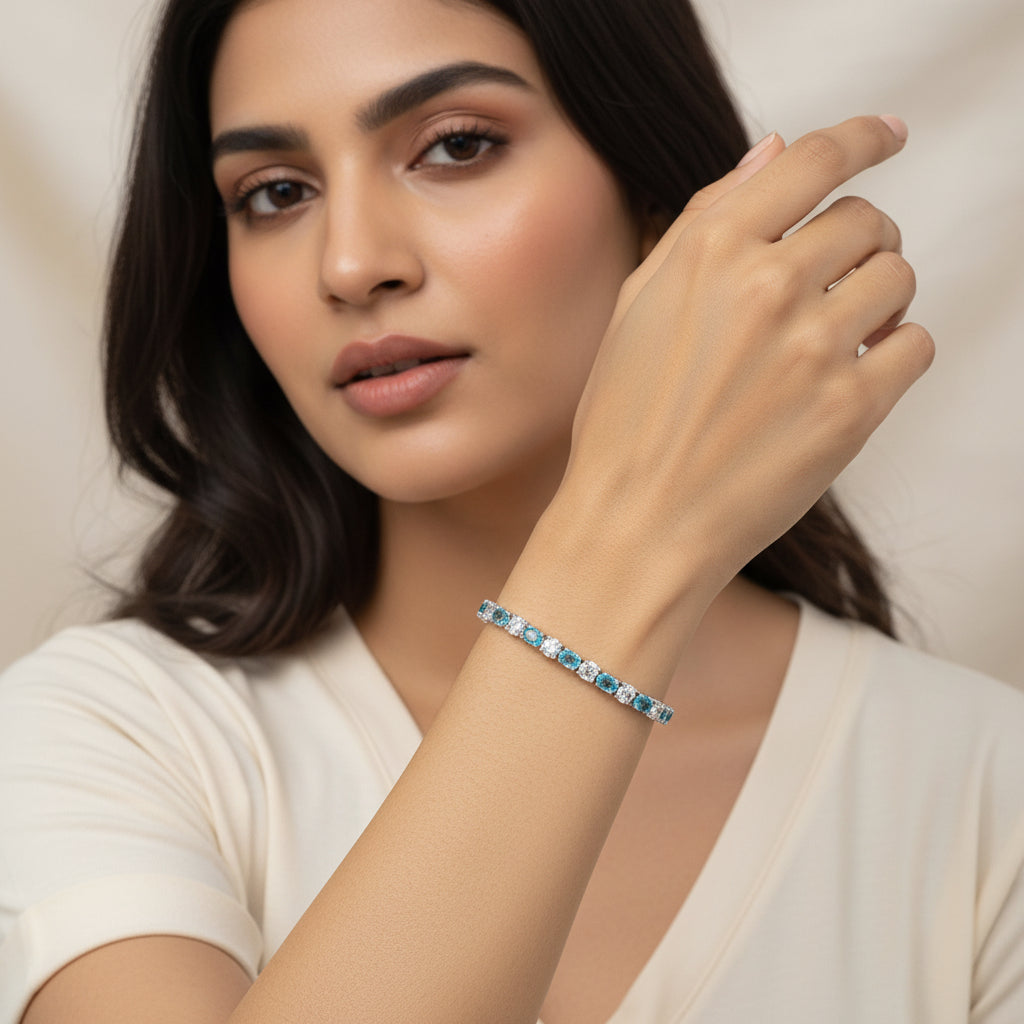 Aquamarine Sparkle Bracelet