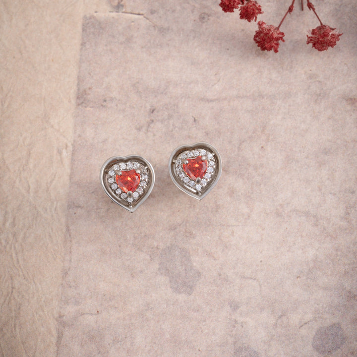 Flame Of Heart Studs