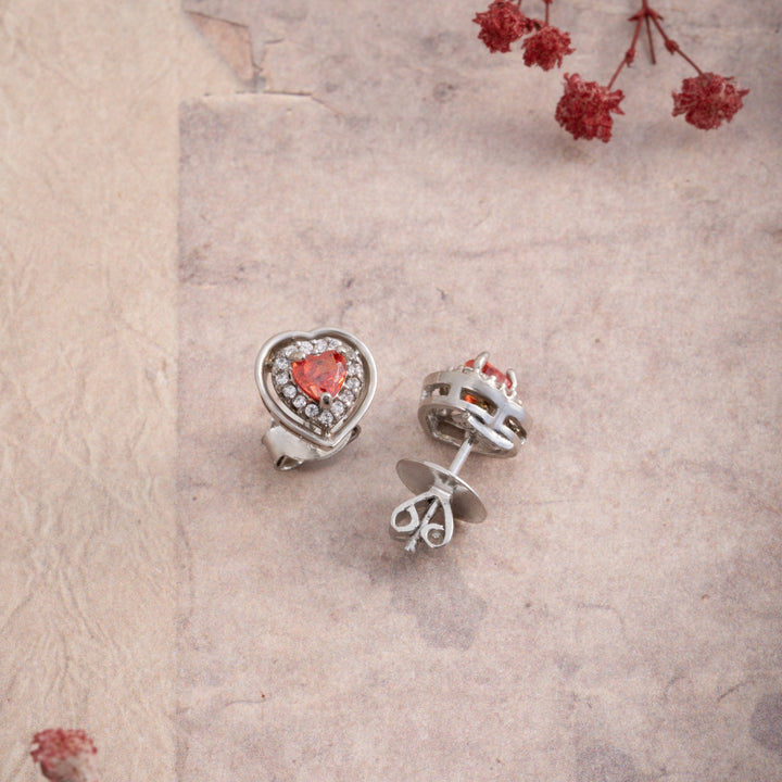 Flame Of Heart Studs
