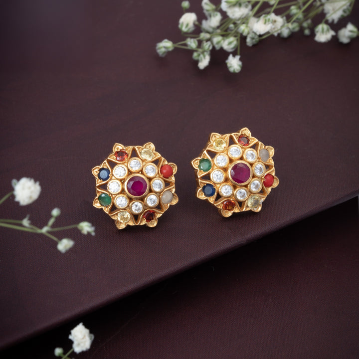 Petal of Navaratna Studs