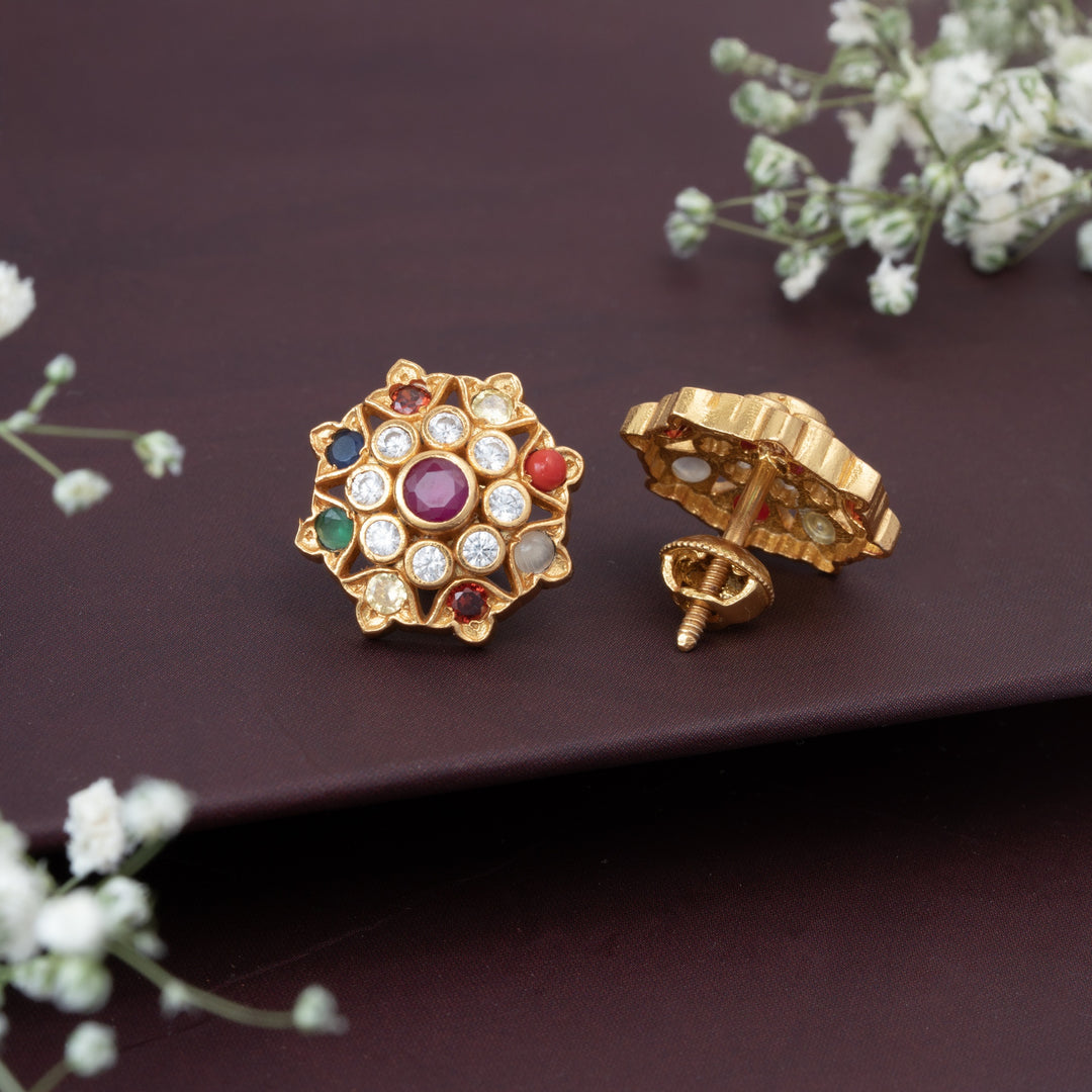 Petal of Navaratna Studs