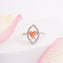 Orange-Heart CZ Ring