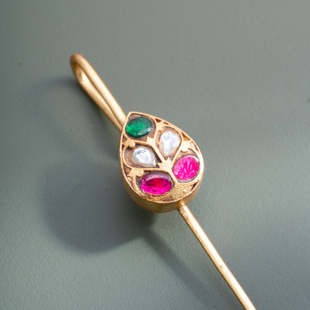 Kundan Pear Ear Cuff