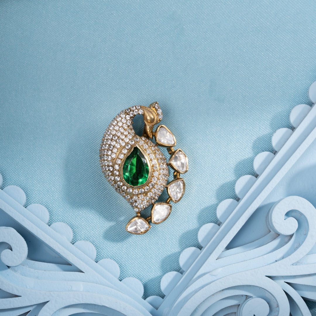 Rosy Plume Victorian Pendant Set