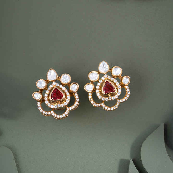 Blushing Heart Victorian Studs