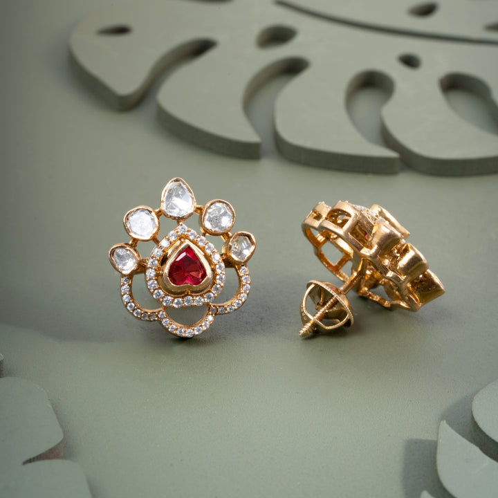 Blushing Heart Victorian Studs